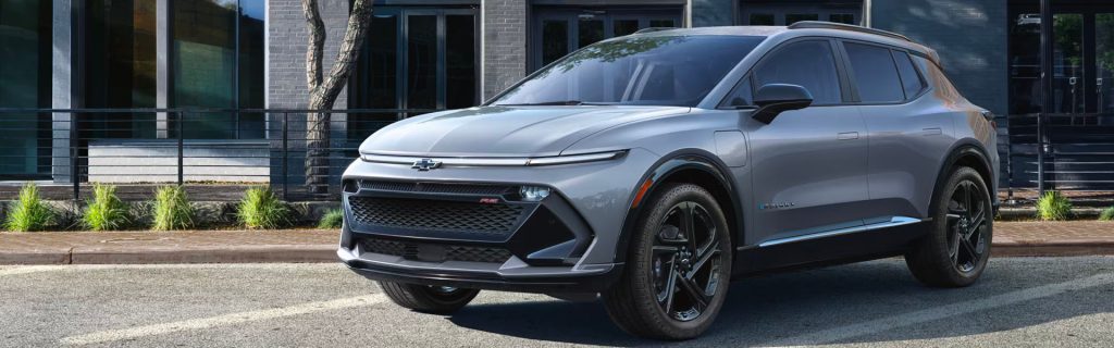 Front side view of the 2025 Equinox EV SUV