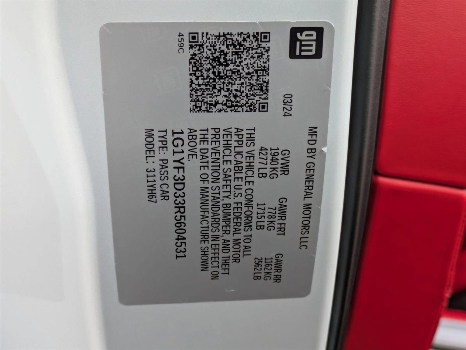 2024 Chevrolet Corvette Z06 3LZ