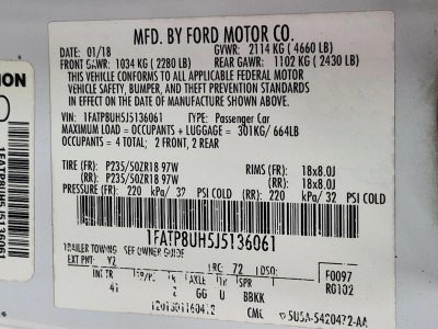 2018 Ford Mustang EcoBoost Premium