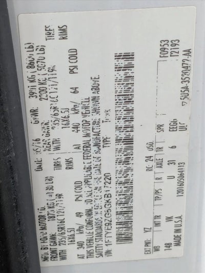 2016 Ford Transit Cargo Van Base