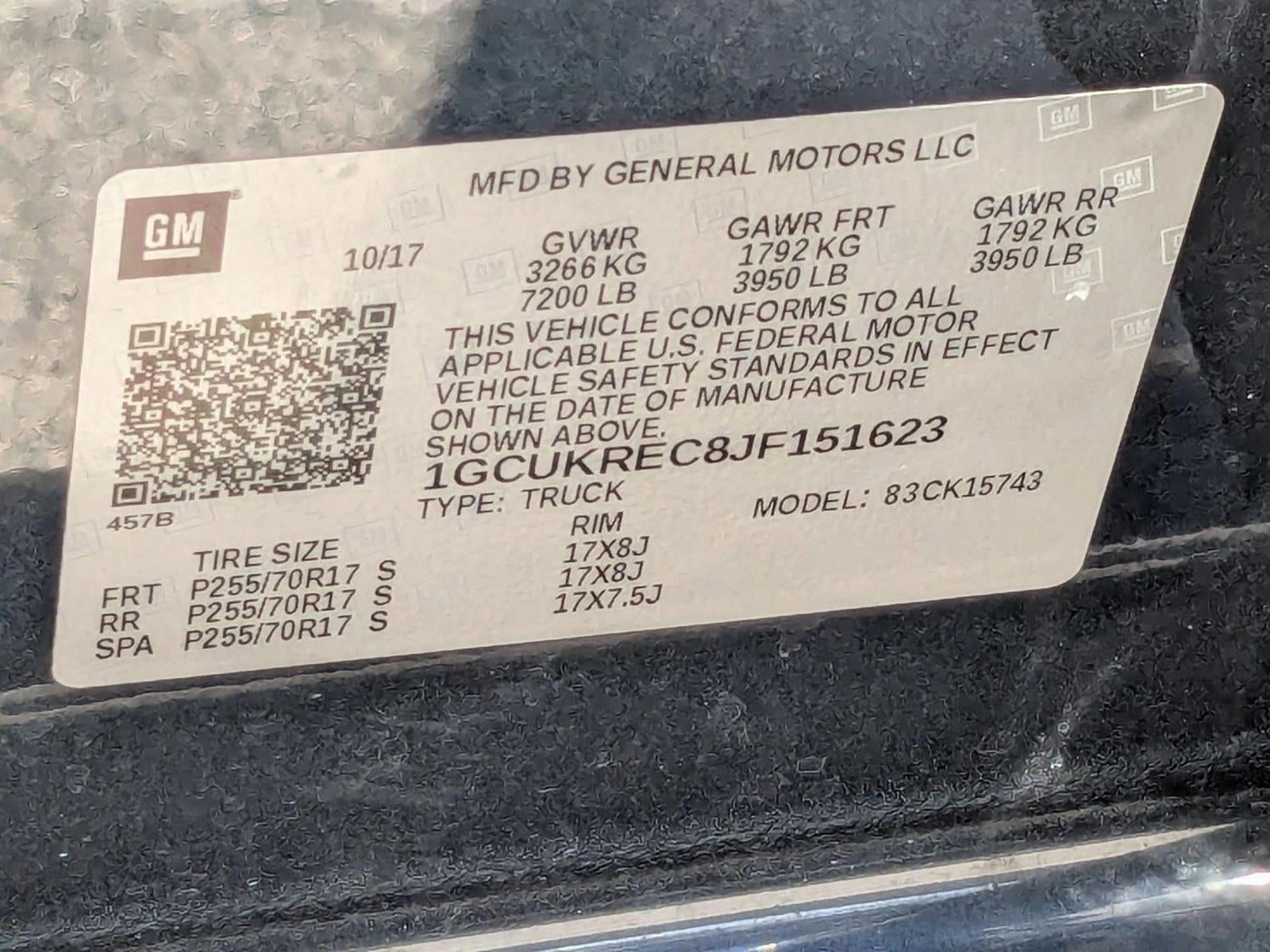 2018 Chevrolet Silverado 1500 LT