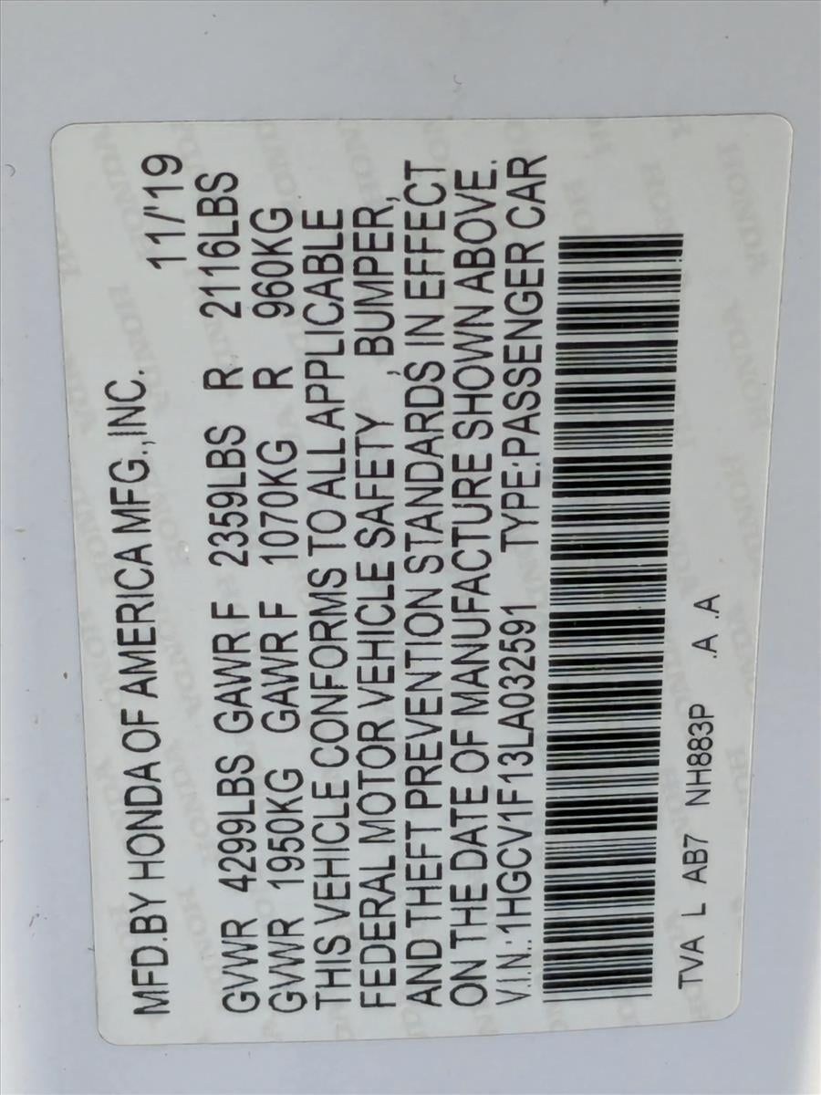 2020 Honda Accord Sedan LX