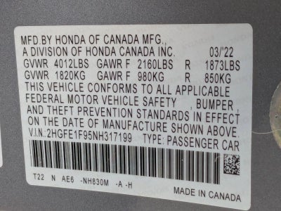 2022 Honda Civic Sedan Touring