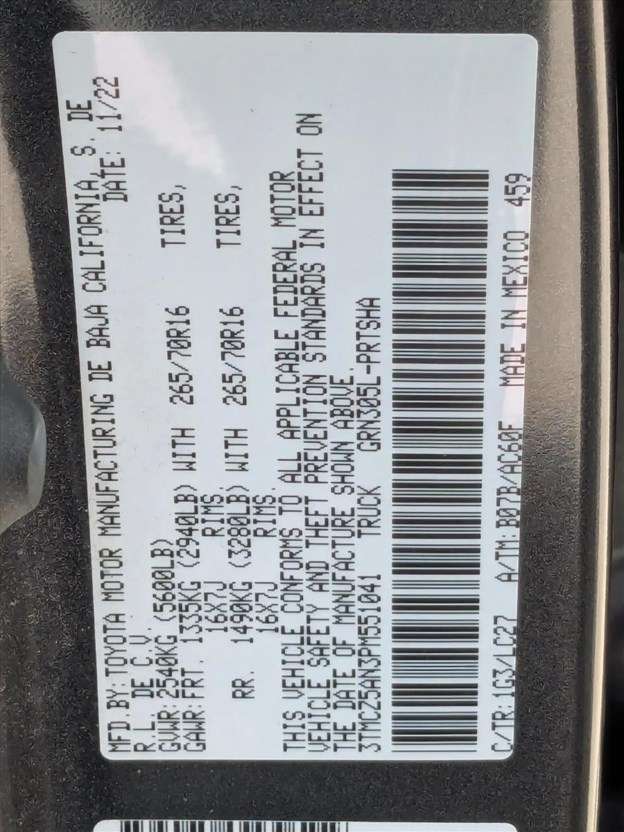 2023 Toyota Tacoma 4WD SR