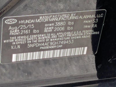 2016 Hyundai Elantra SE