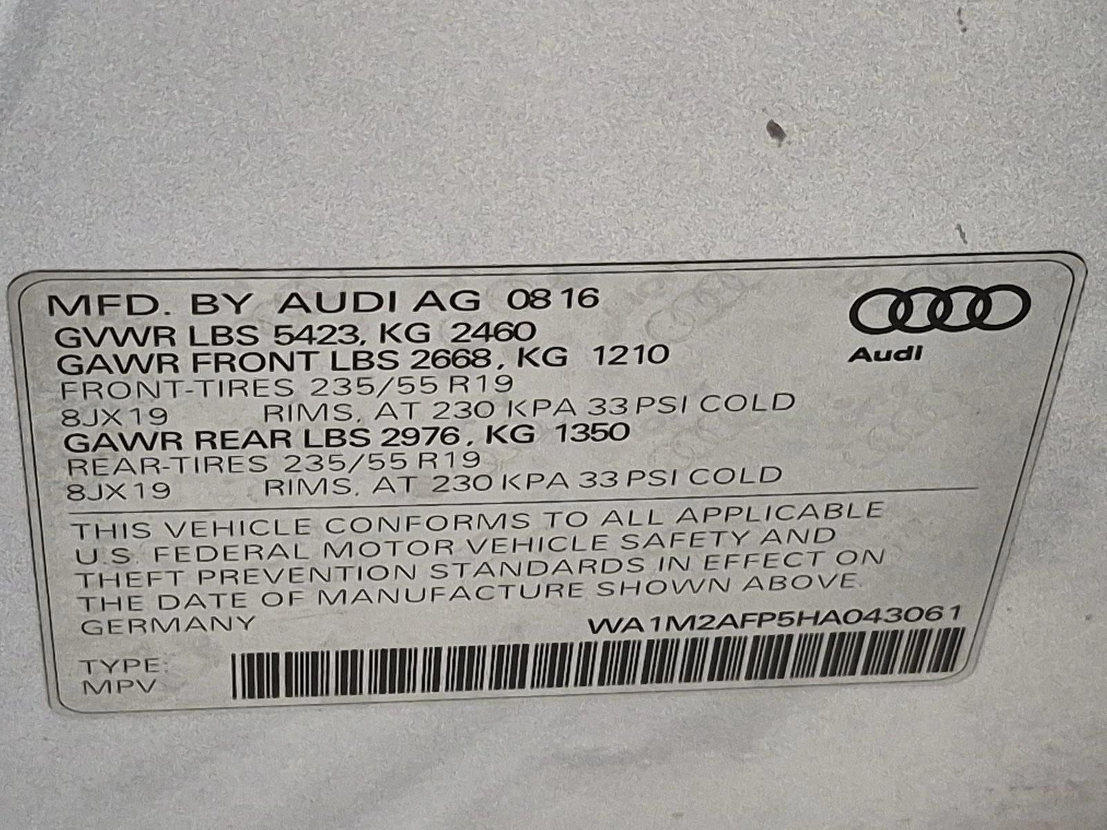 2017 Audi Q5 2.0T Premium
