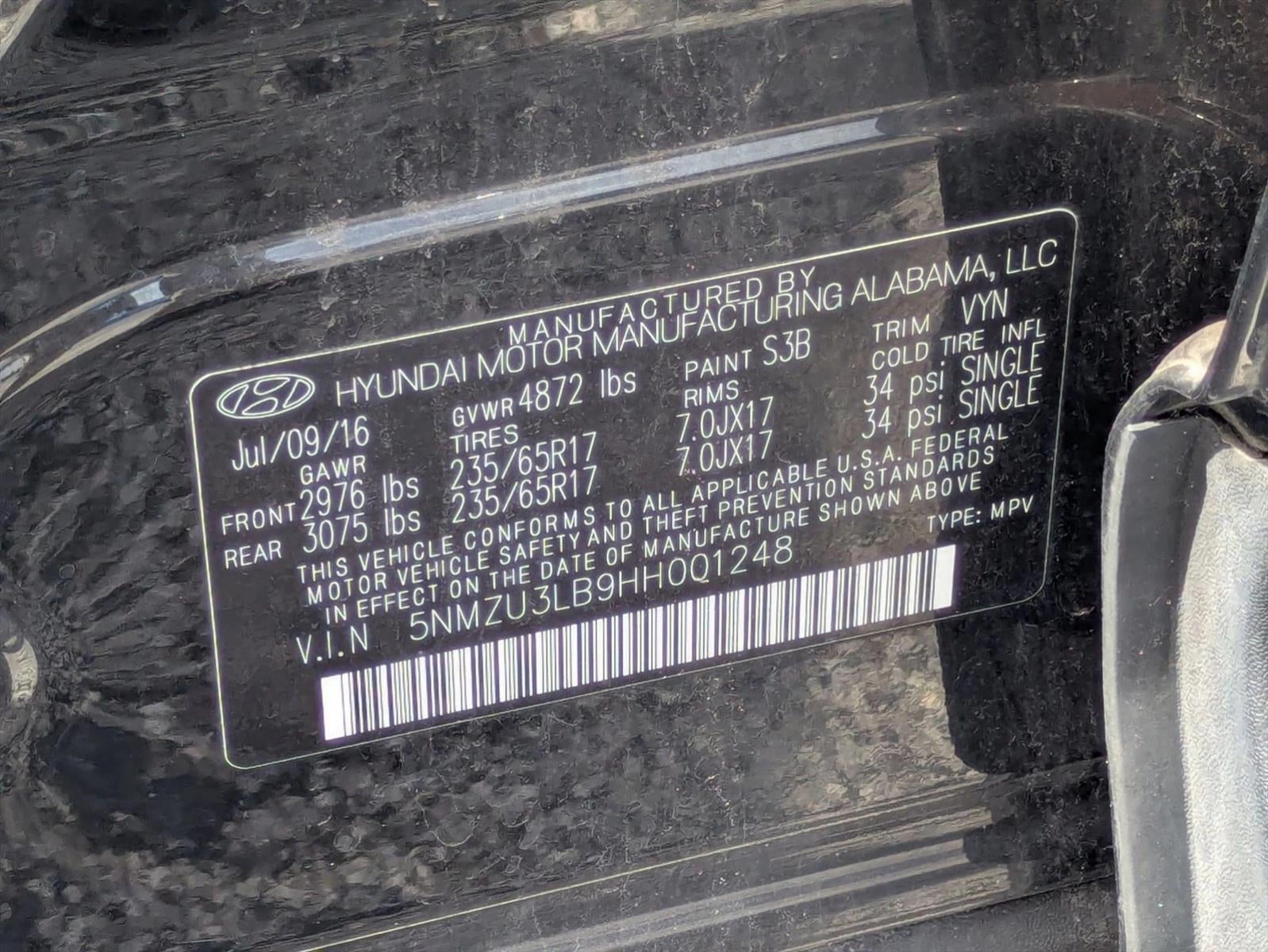 2017 Hyundai Santa Fe Sport 2.4L