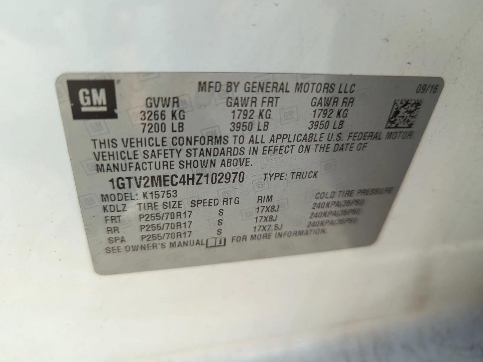 2017 GMC Sierra 1500 SLE