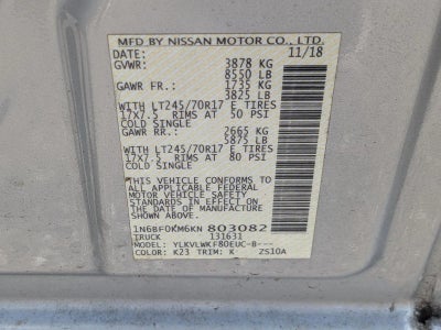 2019 Nissan NV Cargo NV1500 S V6