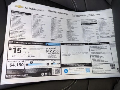 2026 Chevrolet Corvette Z06 3LZ