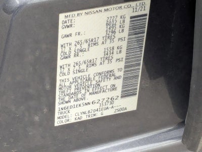 2022 Nissan Frontier SV