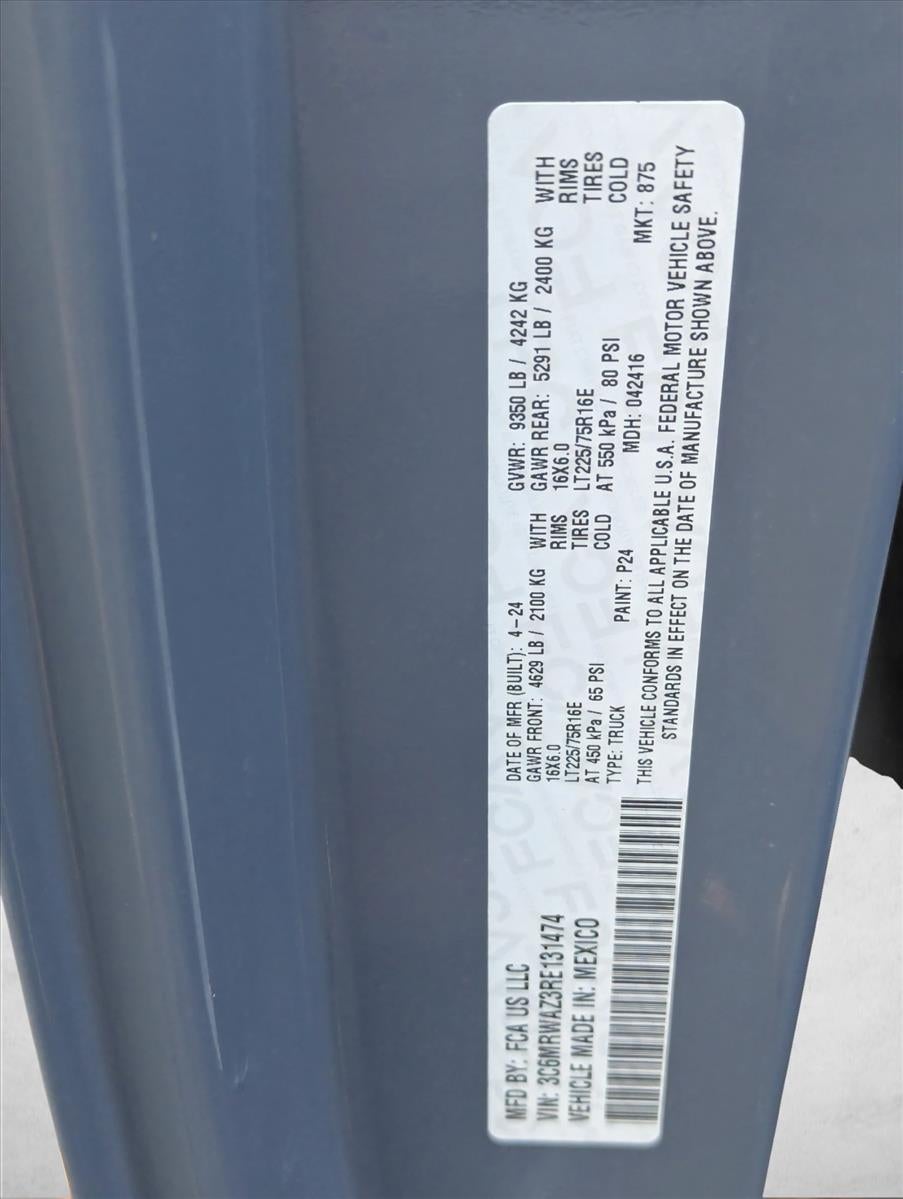 2024 RAM ProMaster Delivery Van BE Base