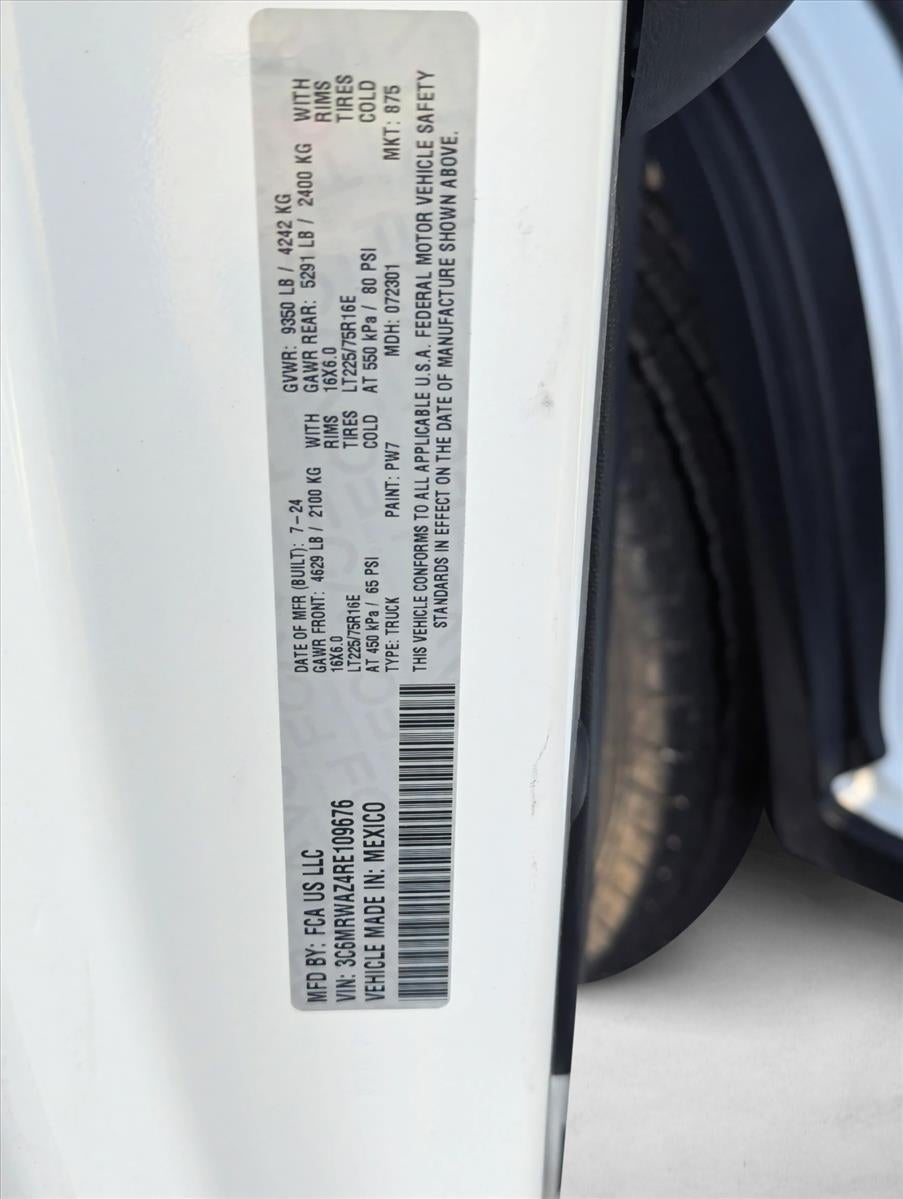 2024 RAM ProMaster Delivery Van BE Base