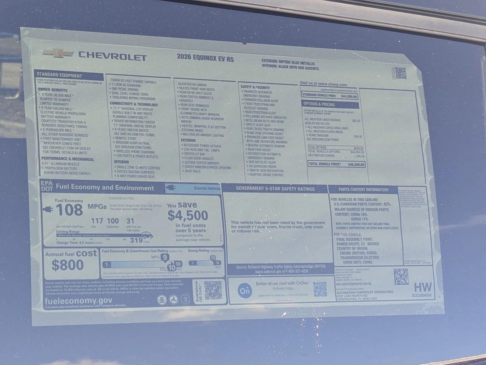 2026 Chevrolet Equinox EV RS