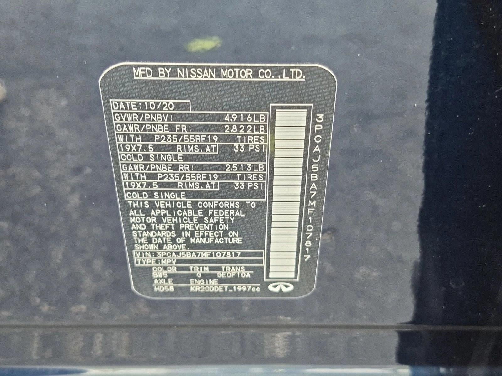 2021 INFINITI QX50 LUXE