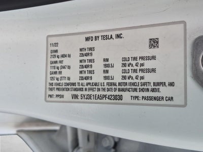 2023 Tesla Model 3 Base