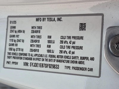 2025 Tesla Model 3 Long Range