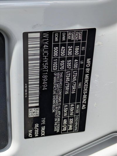 2024 Mercedes-Benz eSprinter 2500 Base