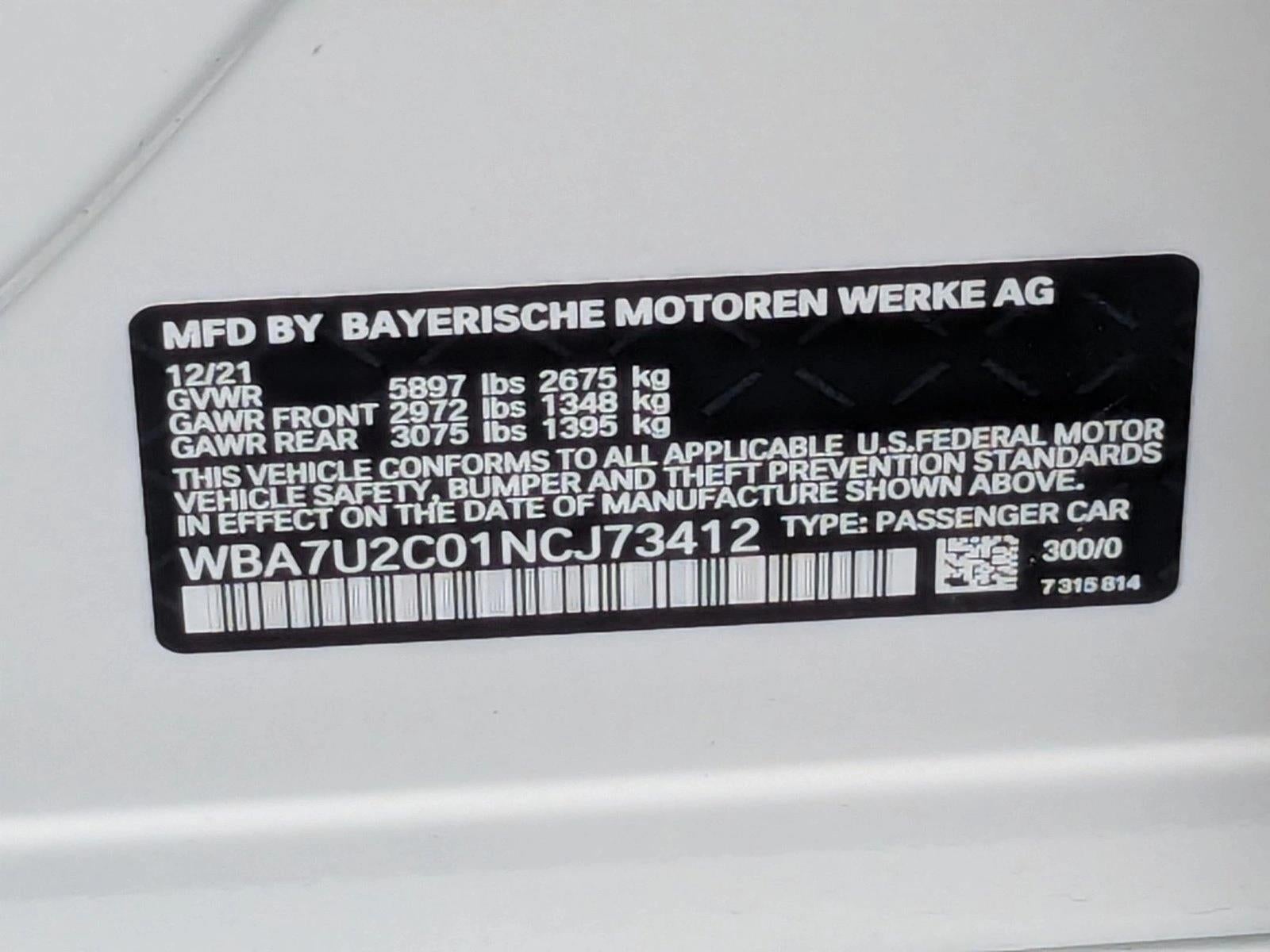 2022 BMW 750 i xDrive