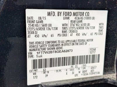 2016 Ford Super Duty F-250 SRW 4WD Crew Cab 6-3/4 Ft Box Platinum