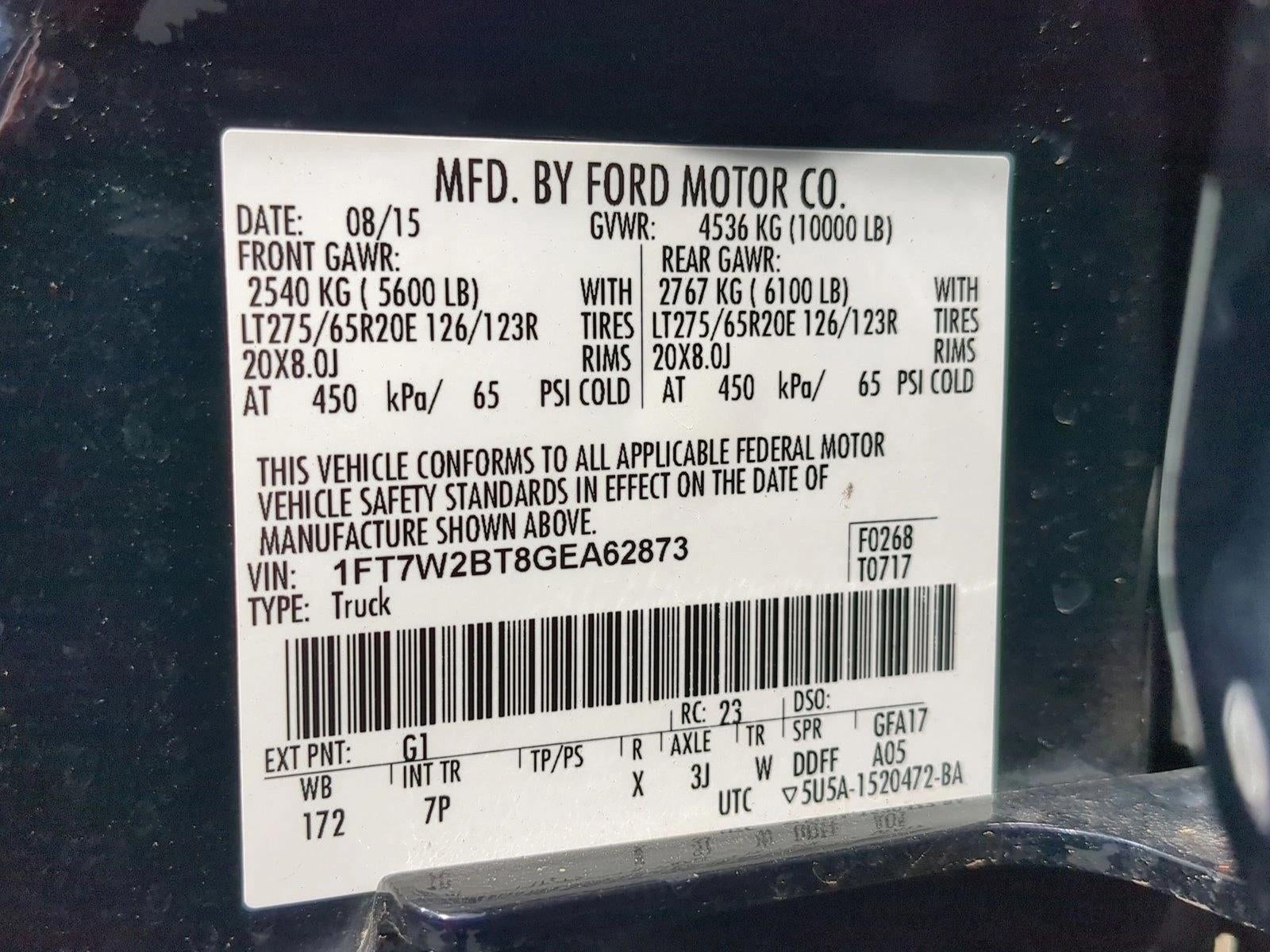 2016 Ford Super Duty F-250 SRW 4WD Crew Cab 6-3/4 Ft Box Platinum