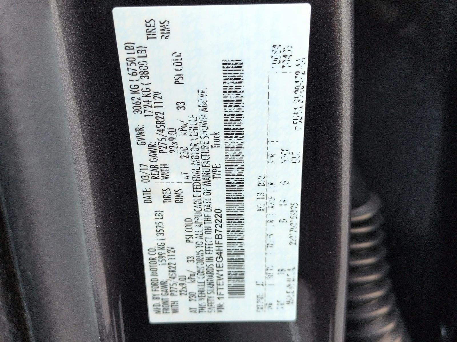 2017 Ford F-150 Limited 4WD SuperCrew 5.5' Box