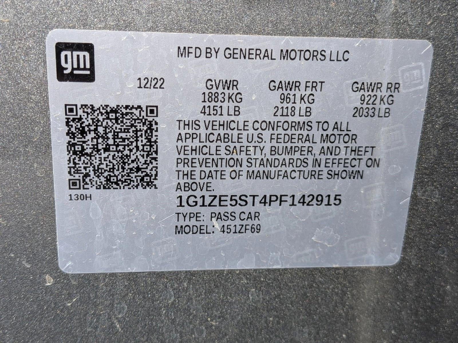 2023 Chevrolet Malibu 4dr Sdn 2LT