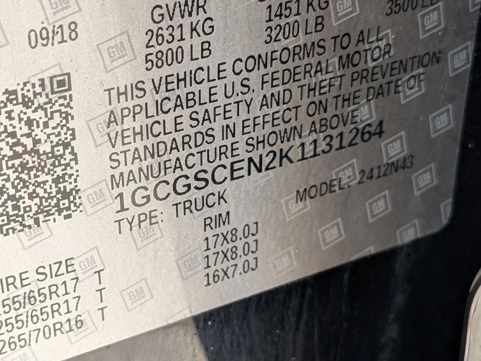 2019 Chevrolet Colorado Crew Cab Short Box 2-Wheel Drive LT