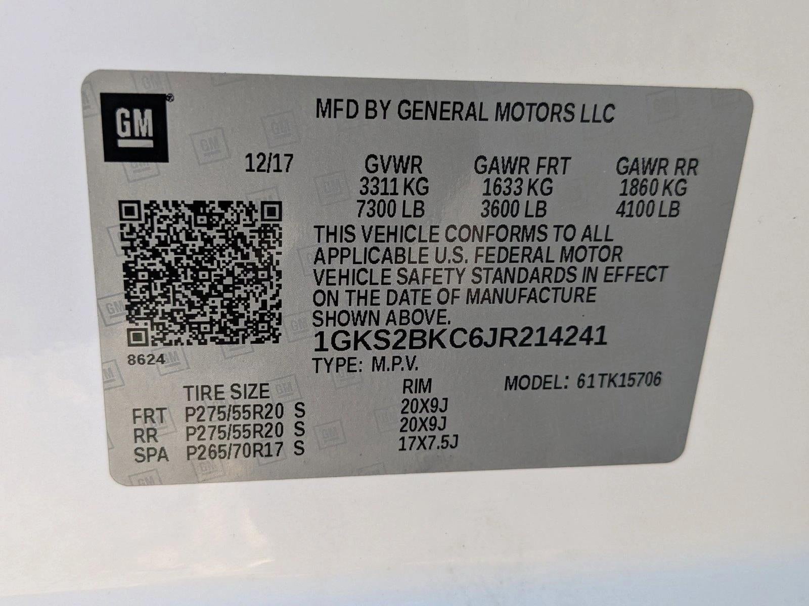 2018 GMC Yukon 4WD 4dr SLT