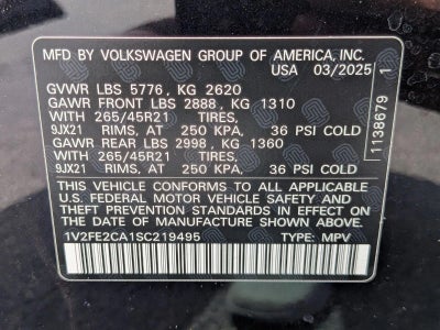 2025 Volkswagen Atlas Cross Sport 2.0T SEL Premium R-Line 4MOTION