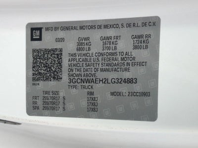 2020 Chevrolet Silverado 1500 Regular Cab Long Box 2-Wheel Drive WT
