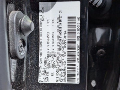 2022 Toyota Tacoma 4WD 4WD TRD Sport Double Cab 5' Bed V6 AT (Natl)