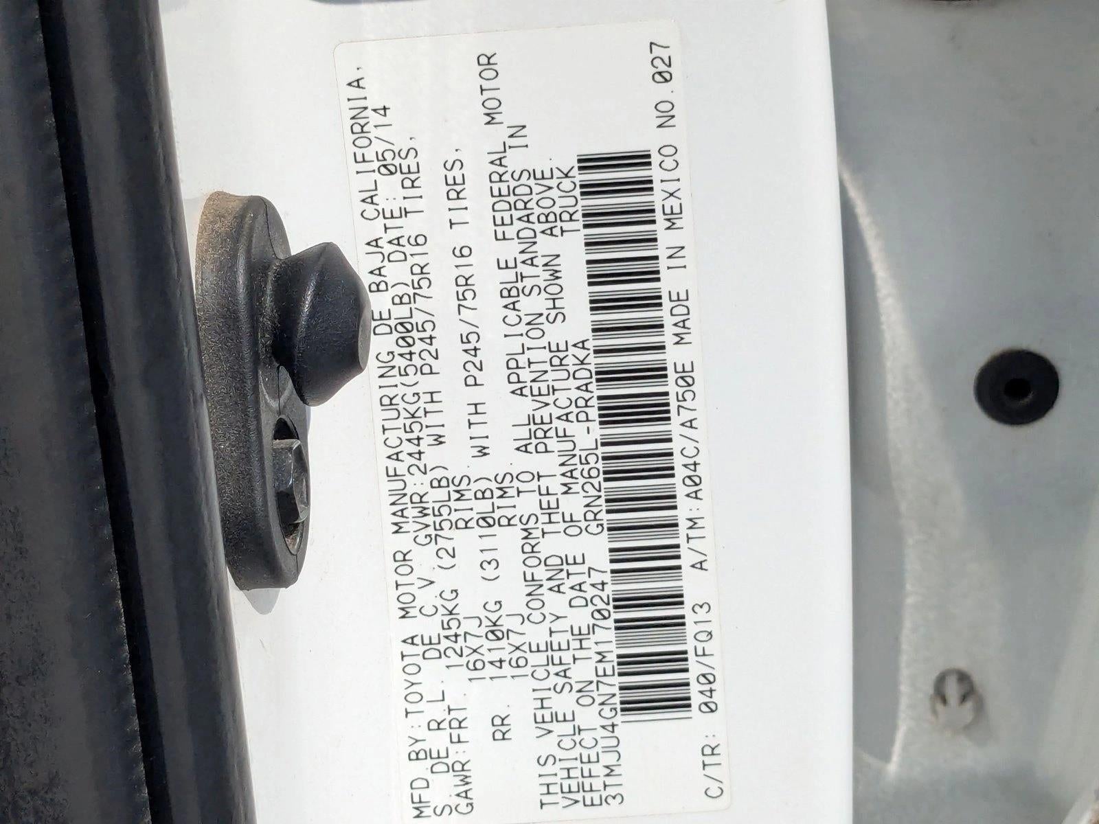 2014 Toyota Tacoma 2WD Double Cab Short Bed V6 Automatic PreRunner (Natl)