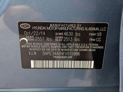 2015 Hyundai SONATA 4dr Sdn 2.0T Limited