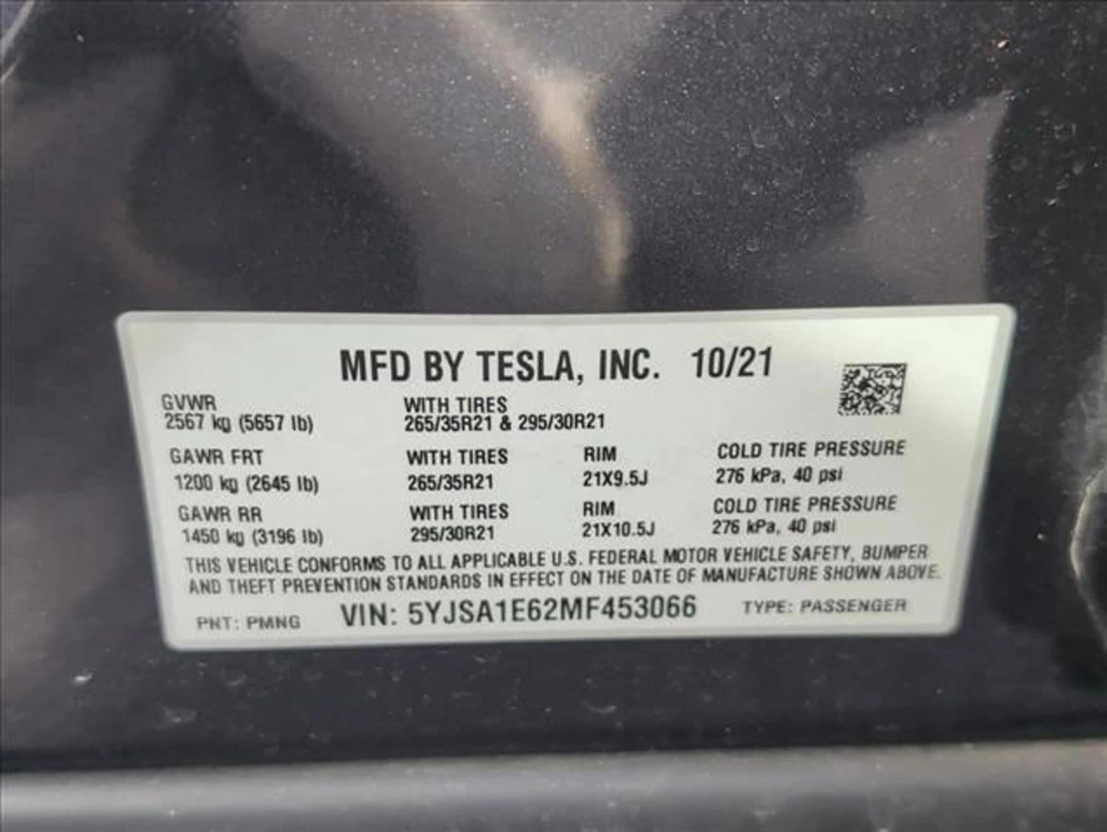 2021 Tesla Model S Plaid AWD