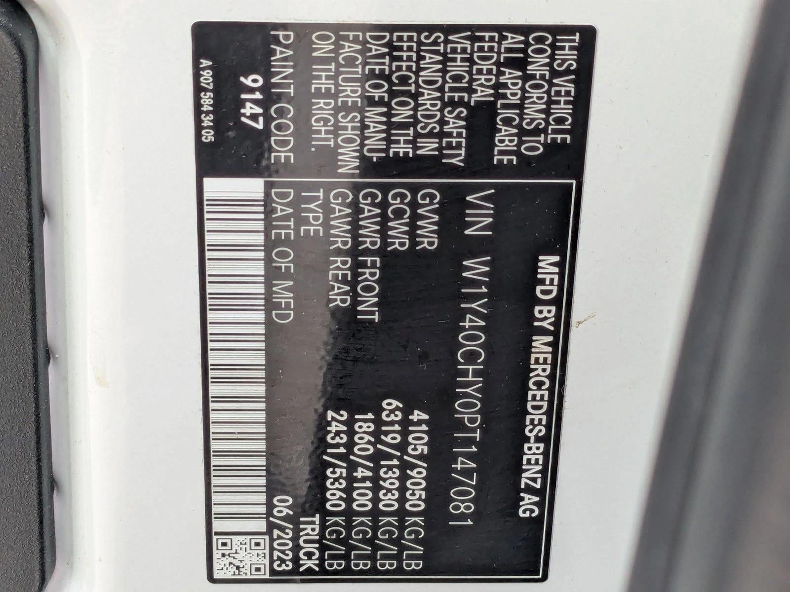 2023 Mercedes-Benz Sprinter Cargo Van 2500 High Roof I4 Gas 170" RWD