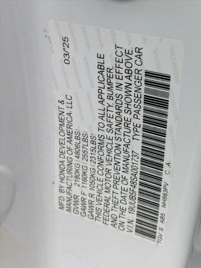 2025 Acura TLX FWD w/Technology Package