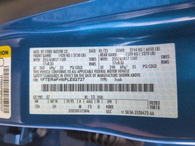 2023 Ford Ranger XLT 4WD SuperCrew 5' Box