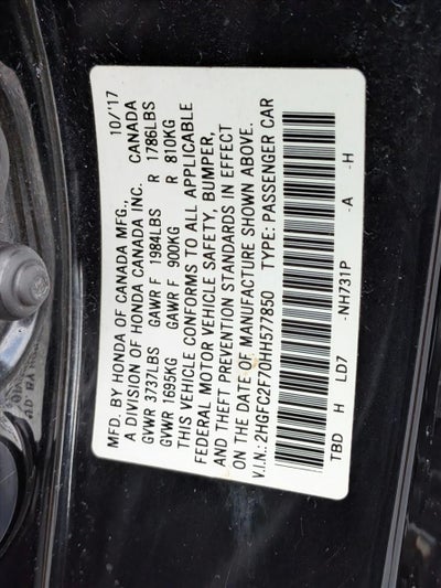 2017 Honda Civic Sedan EX CVT