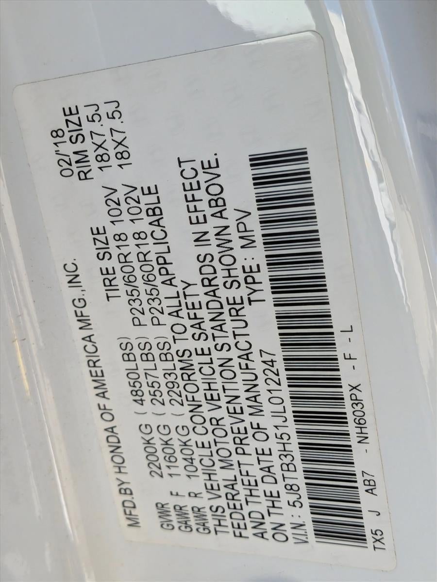 2018 Acura RDX FWD w/Technology Pkg