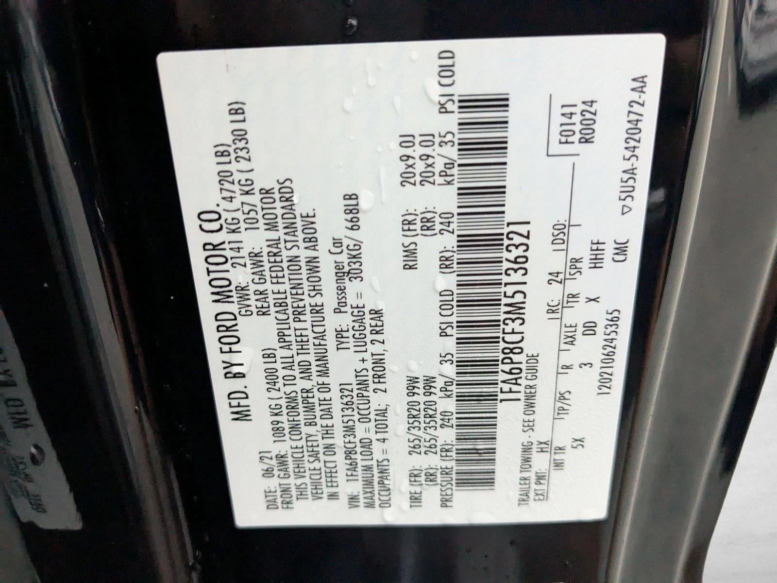 2021 Ford Mustang GT Premium Fastback