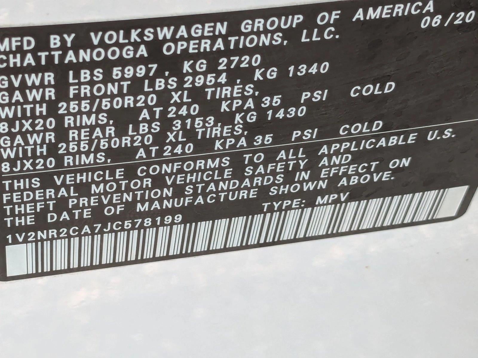 2018 Volkswagen Atlas 3.6L V6 SEL Premium 4MOTION