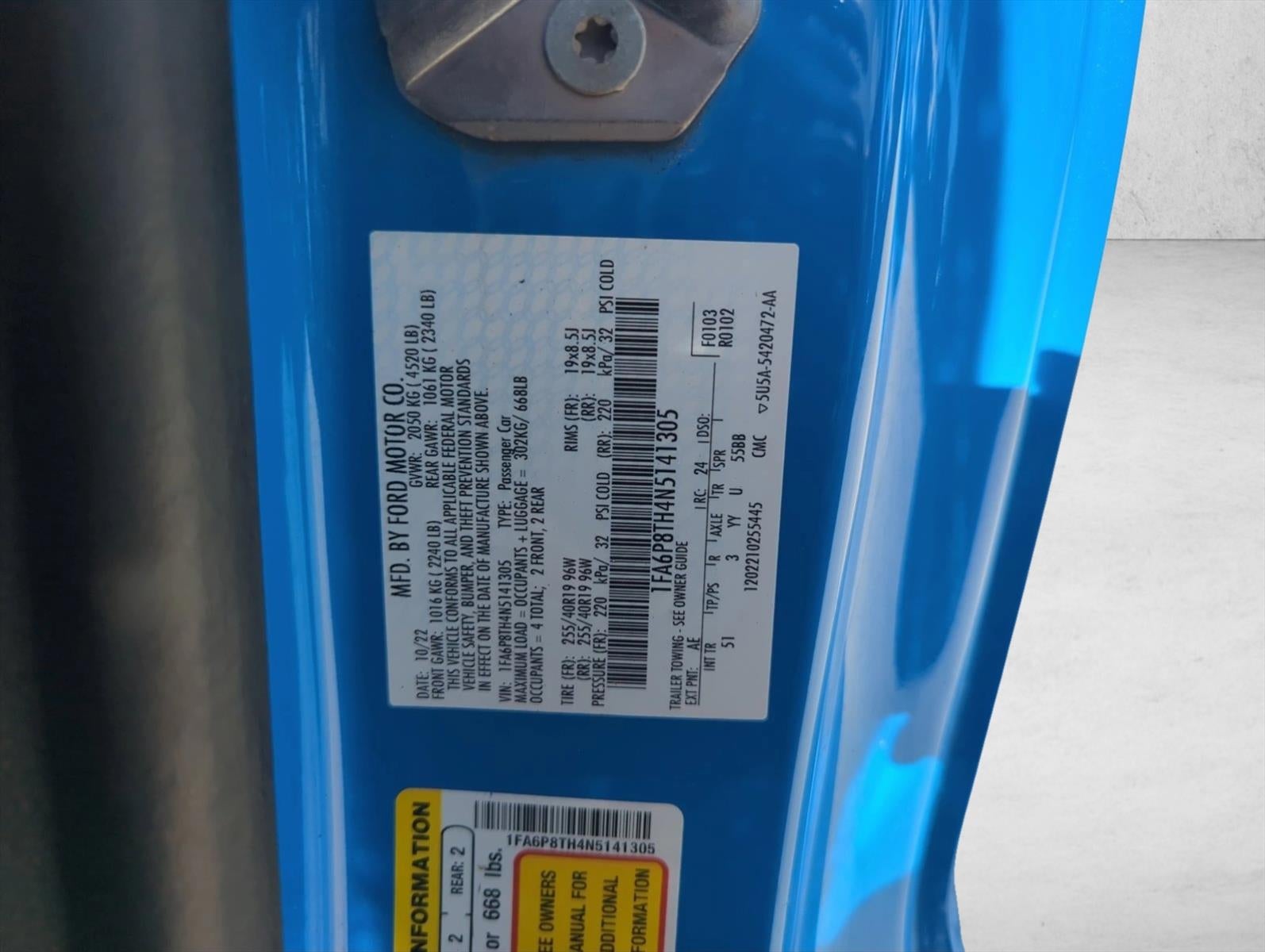 2022 Ford Mustang EcoBoost Premium Fastback