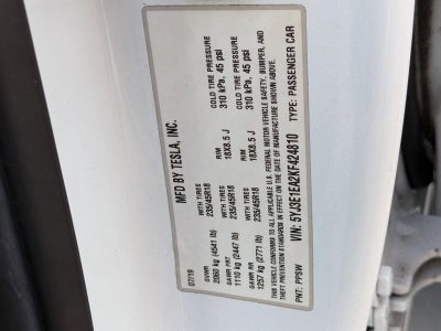 2019 Tesla Model 3 Standard Range Plus RWD