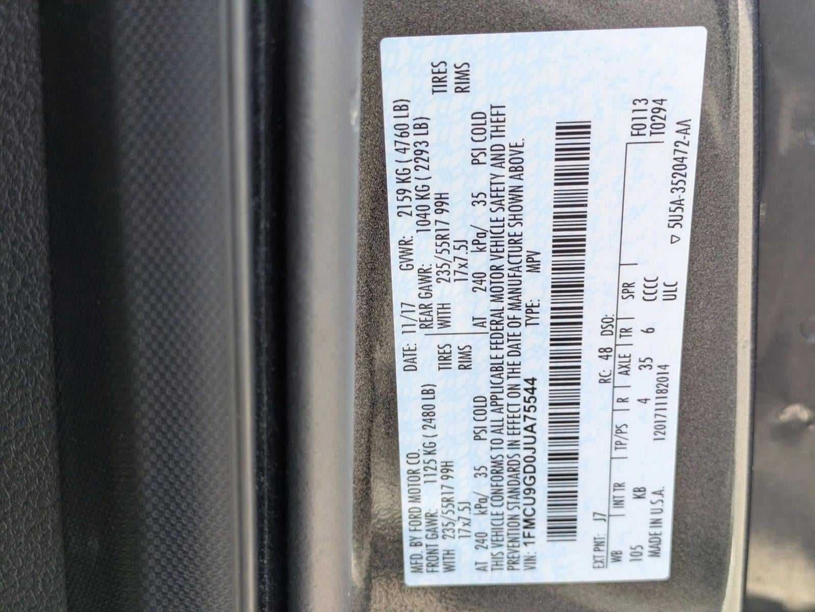 2018 Ford Escape SE 4WD