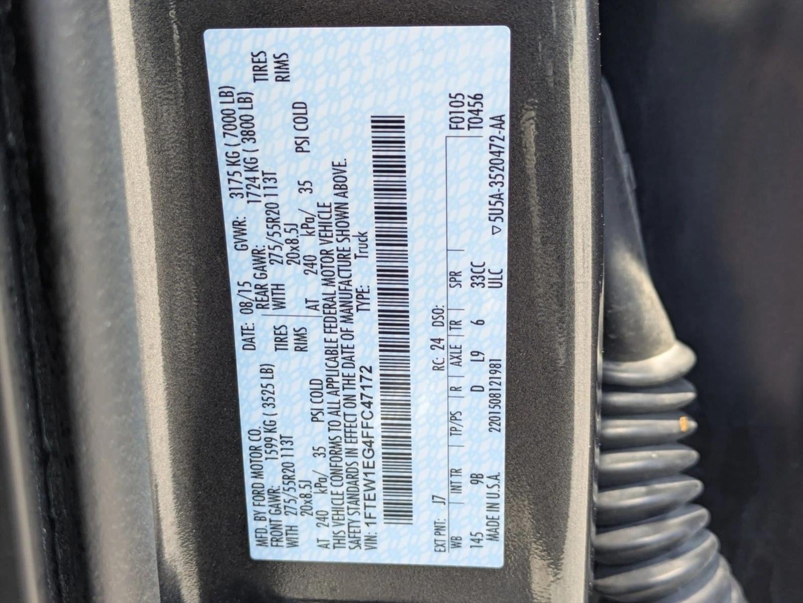 2015 Ford F-150 4WD SuperCrew 5-1/2 Ft Box Platinum