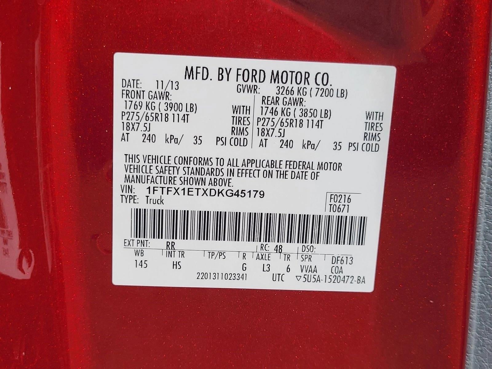 2013 Ford F-150 4WD SuperCab 6-1/2 Ft Box Lariat