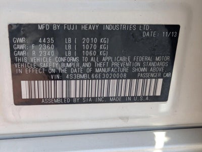 2014 Subaru Legacy 2.5i Limited