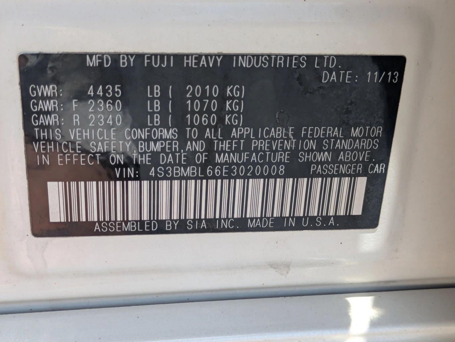 2014 Subaru Legacy 2.5i Limited