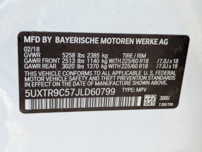 2018 BMW X3 xDrive30i Sports Activity Vehicle